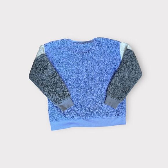 Muk Luks Women’s Large Sherpa Colorblock Top & Fleece Jogger Set Outfit - Picture 4 of 8